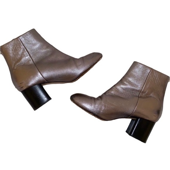 rag & bone Shoes - rag and bone Leather Silver Booties (Made in Italy)
